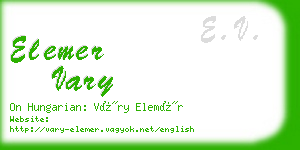 elemer vary business card